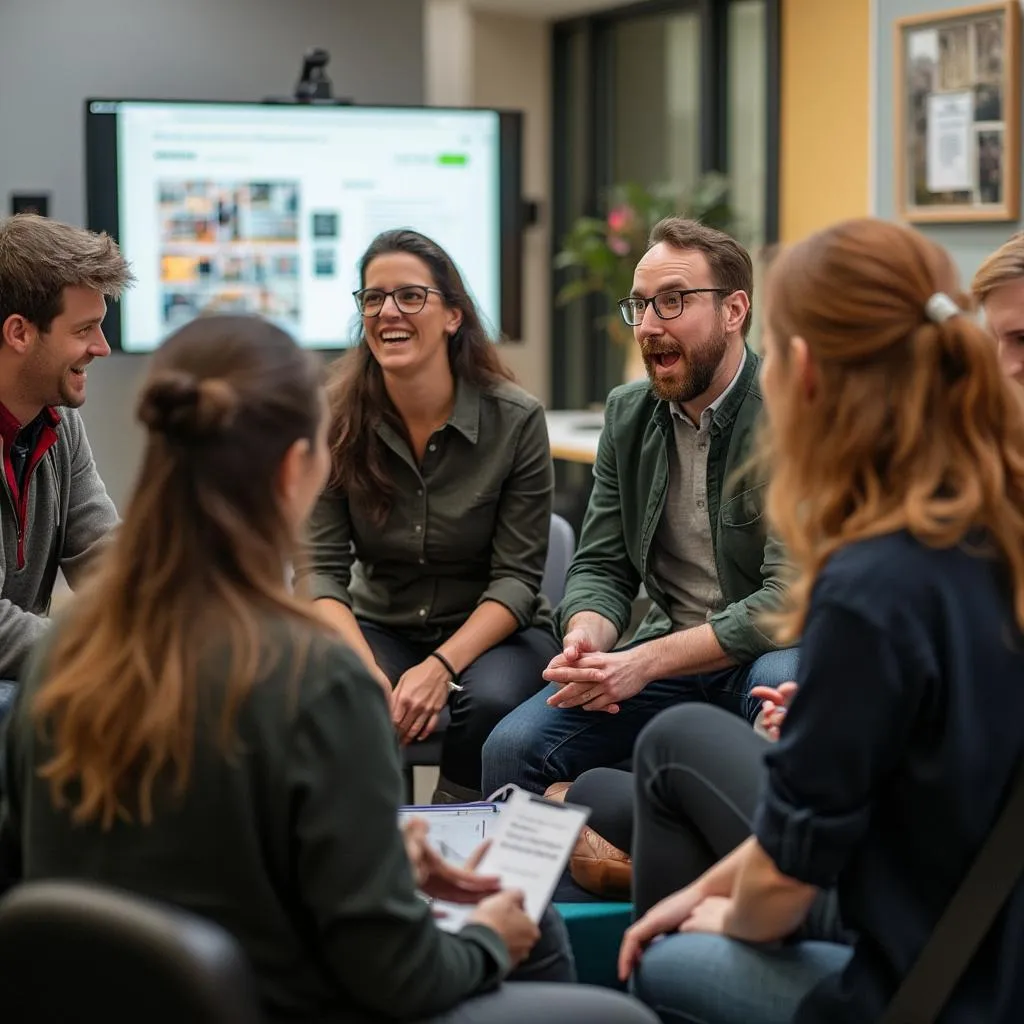 Group discussion during a coaching event